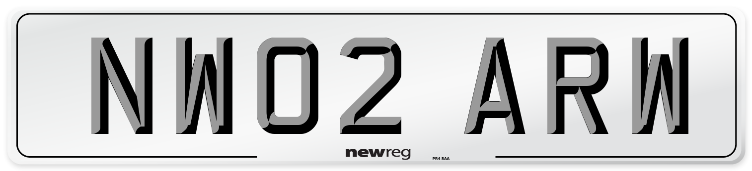 NW02 ARW Number Plate from New Reg